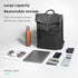 Trendy: Leather Casual Multilayer Storage Backpack