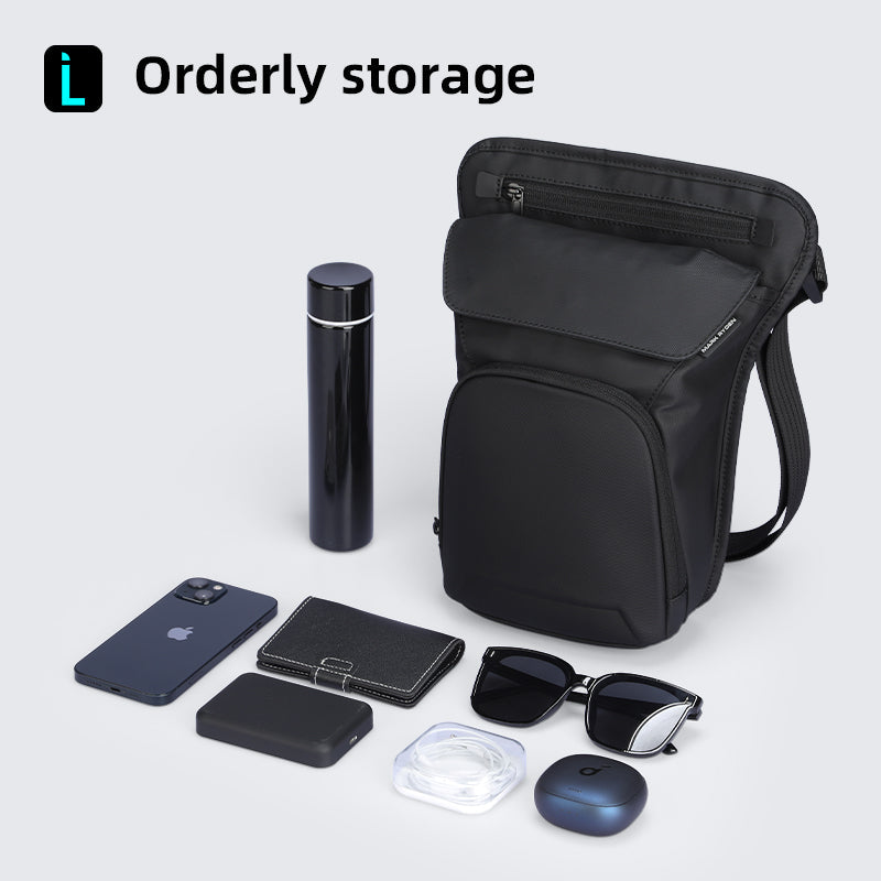 Toolkits: Leather Waterproof Anti-Scratch Multifunctional Adjustable Switching Mode Crossbody Bag