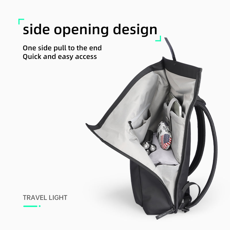 Trendy: Leather Casual Multilayer Storage Backpack