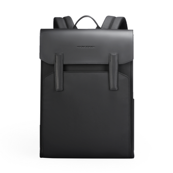 MUKE III: School Style Classic Business Work Black Oxford Backpack