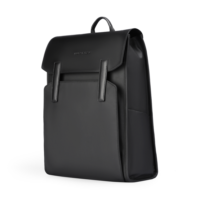 MUKE III: School Style Classic Business Work Black Oxford Backpack