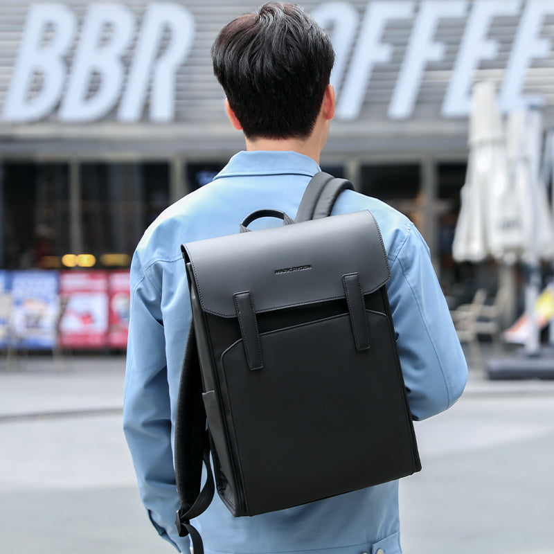 MUKE III: School Style Classic Business Work Black Oxford Backpack