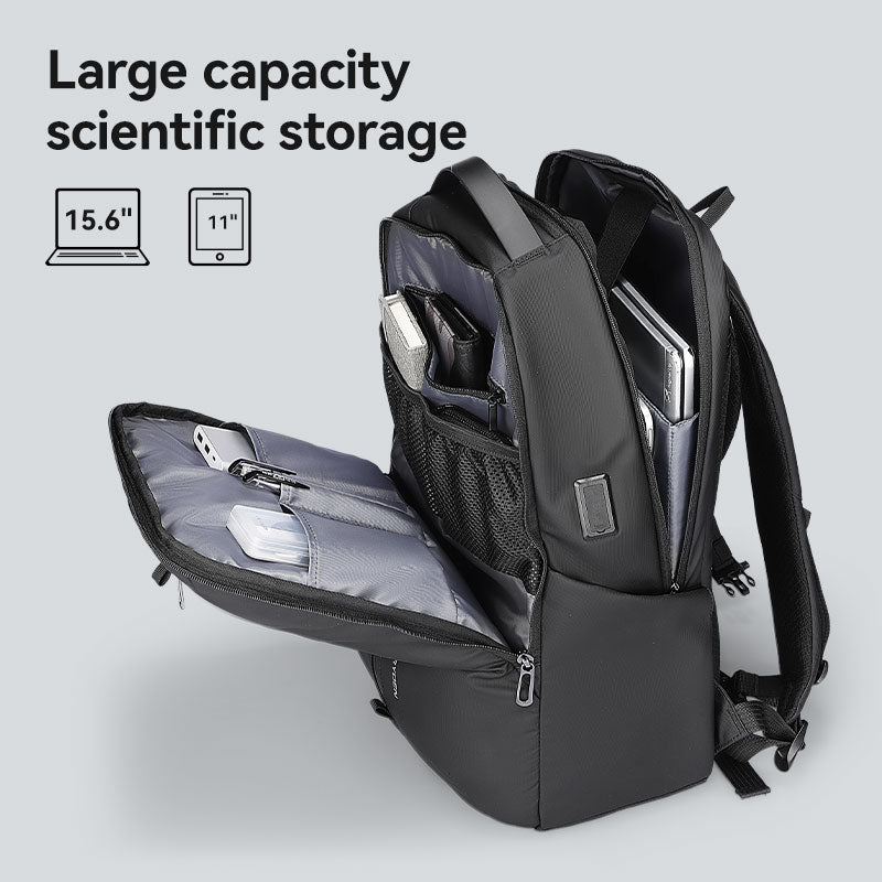 Sienet: Leather membrane material waterproof scratch-resistant high capacity Backpacks