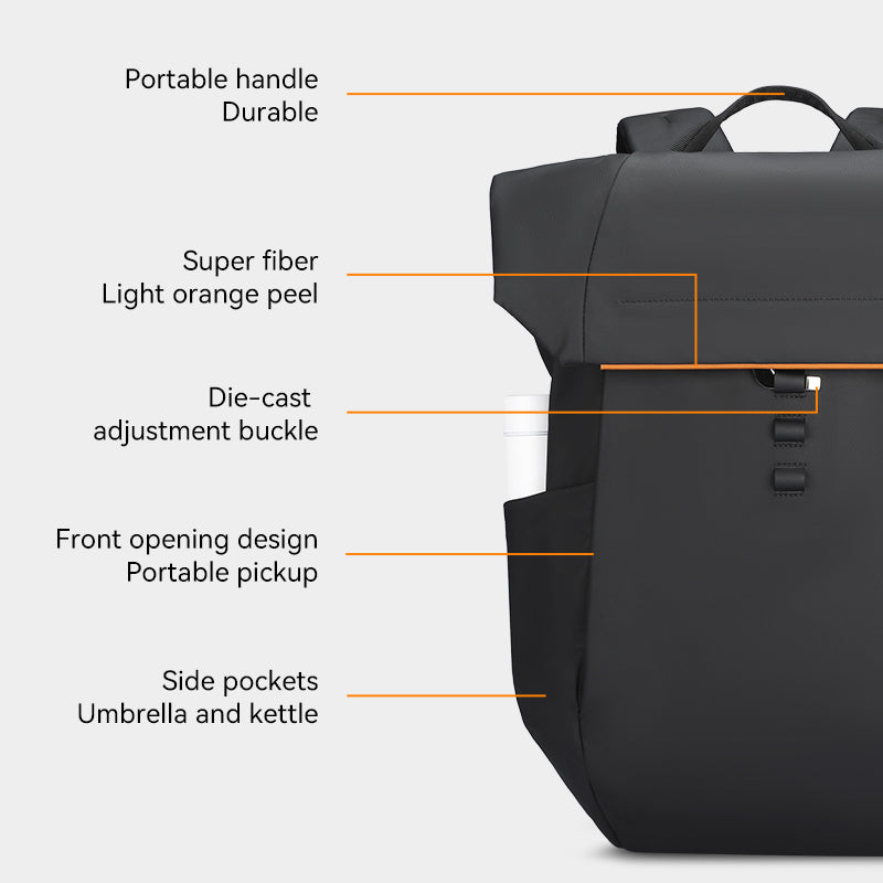Unique Design: 180° Closure Large Capacity Switchable Multi-functional Backpack 28L