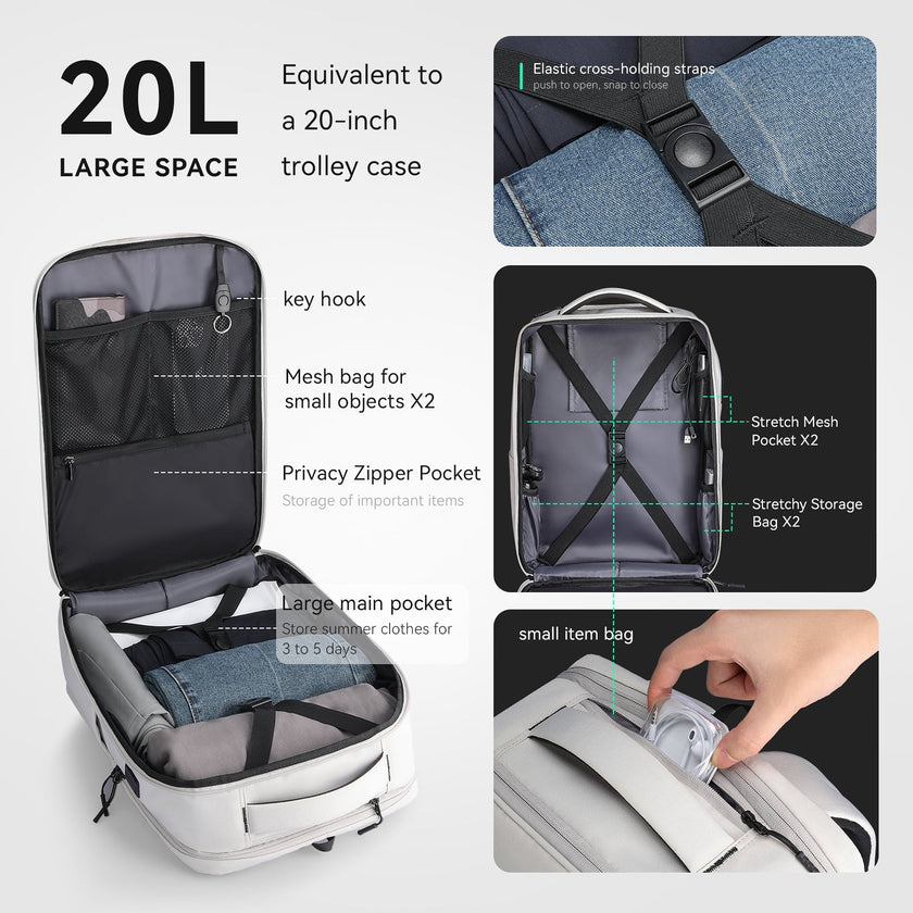 Urbanity: City Commuter Oxford USB Port 17.3 inch Laptop Backpack