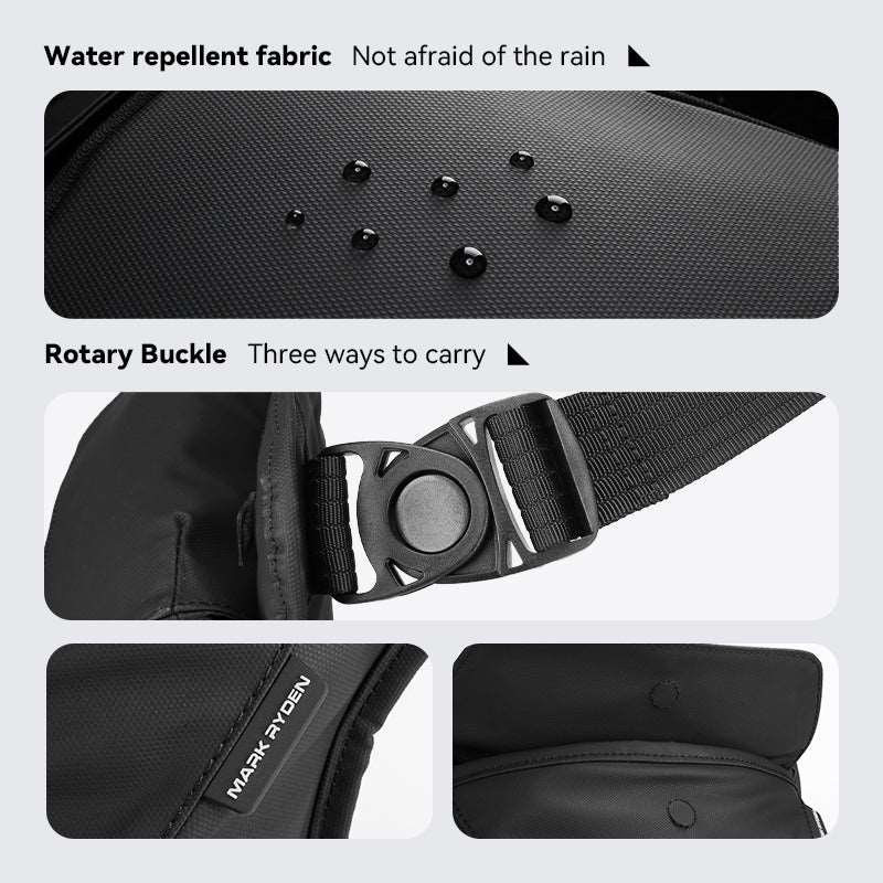 Toolkits: Leather Waterproof Anti-Scratch Multifunctional Adjustable Switching Mode Crossbody Bag